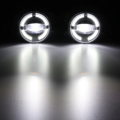 Lot de 2 4″ 60 W LED antibrouillards avec blanc anneau Halo DRL pour Jeep Wrangler JK/ Jeep Grand Cherokee/ Dodge – vue 5