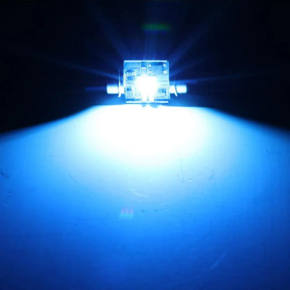 Lot de 2 bicolore à commutation 31 mm DE3175 DE3021 DE3022 1.22″ 1860CSP 6 500 K blanc froid& bleu glacier LED Festoon