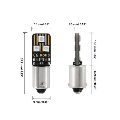 10 pièces bleu éclairage BA9S BA9 1895 1891 53 57 ampoules LED pour automobile intérieur plafonnier lecture plaque