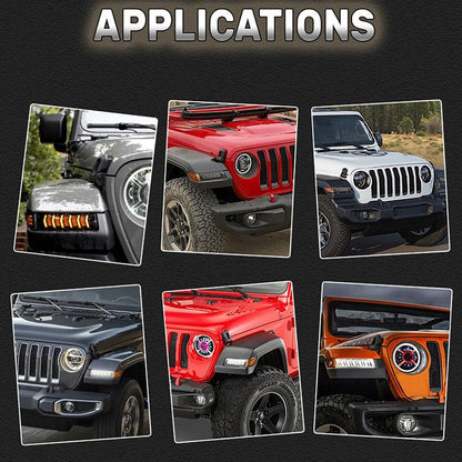 Upgraded extensions d’ailes feux, LED séquentiel clignotant clignotant avec DRL Jeep Wrangler JL Sport/Sports JT Sport/Sports