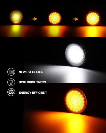 7″ LED phare de remplacement + 4″ LED antibrouillard + LED Smoke feu arrière + avant clignotant & extensions d’ailes feu