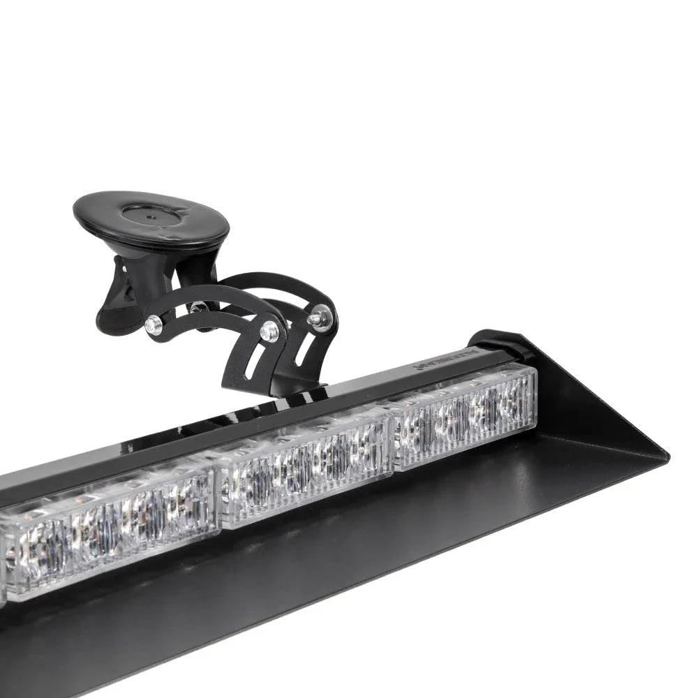 17" Dual Windshield Dash Strobe Barres lumineuses 20 Flashing Patterns avec Suction Cup Mount pour Vehicles Trucks SUV ATV C…