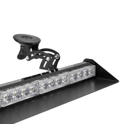17″ Dual pare-brise Dash stroboscopique Barres lumineuses 20 clignotant motifs avec Suction Cup Mount pour véhicules camions