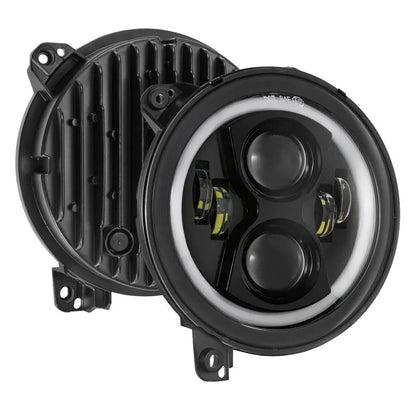 Upgraded 9″ rond LED phare avec RGB anneau Halo pour Jeep Wrangler JL – vue 11 – NOVADOMIO