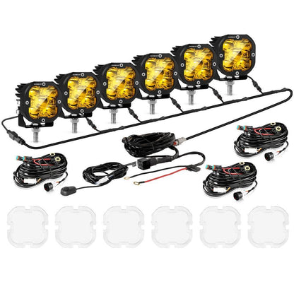 XP-ULTRA série 3″ 80 W faisceau longue portée projecteurs LED compacts orange&blanc tout-terrain feux – vue 14 – NOVADOMIO