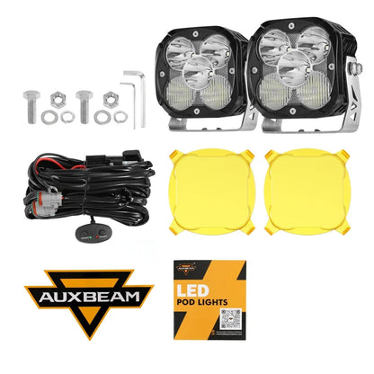 XP-ULTRA série 4.5″ faisceau combiné Projecteurs LED compacts tout-terrain avec rétroéclairage orange – vue 12 – NOVADOMIO