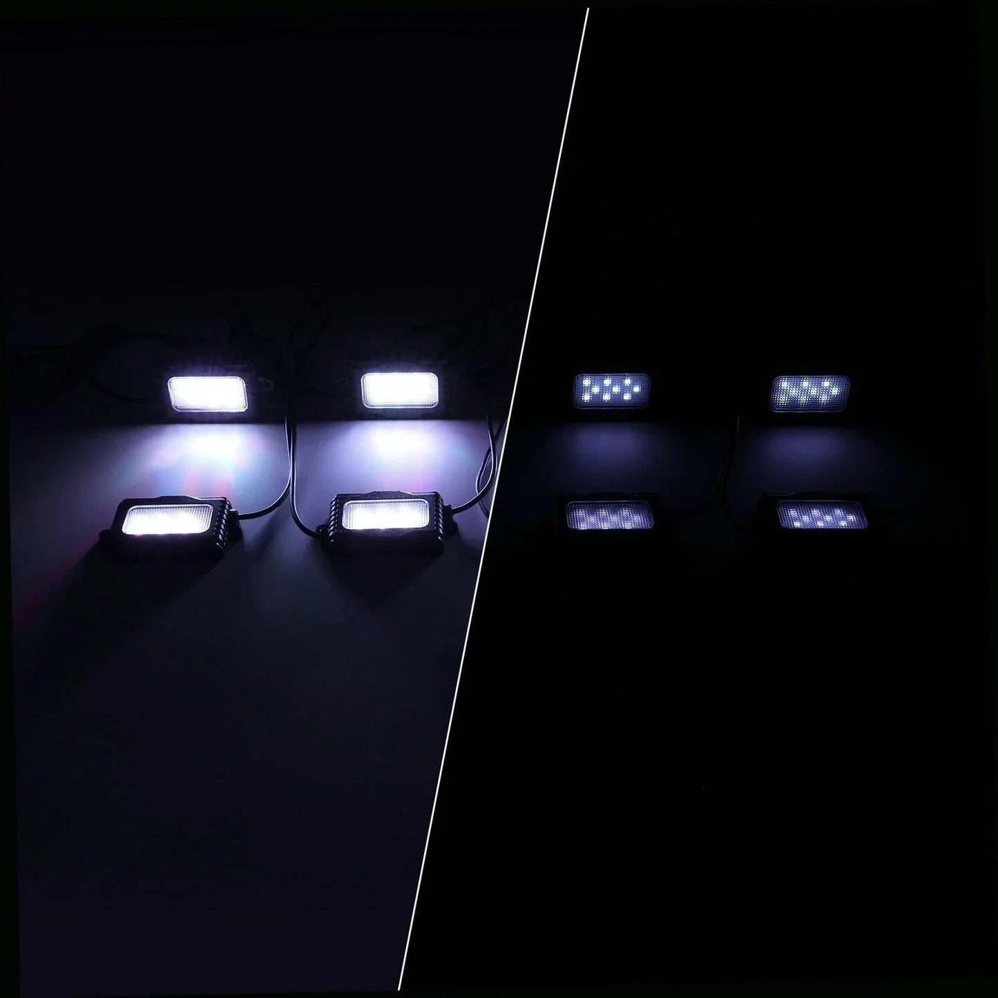 Magic Dream Color RGB LED Rock Lights Kit avec Bluetooth APP Control, Multicolor Chasing Neon Underglow Lights pour ATV UTV…