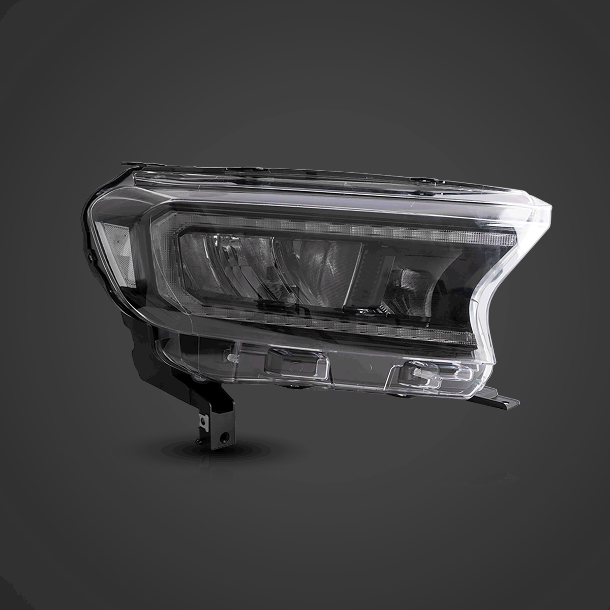 LED bloc optique avant Matrix Projector noir pour 2015-2021 Ford Ranger 3th Gen P375 [Inrternational Types] Facelift – vue 3