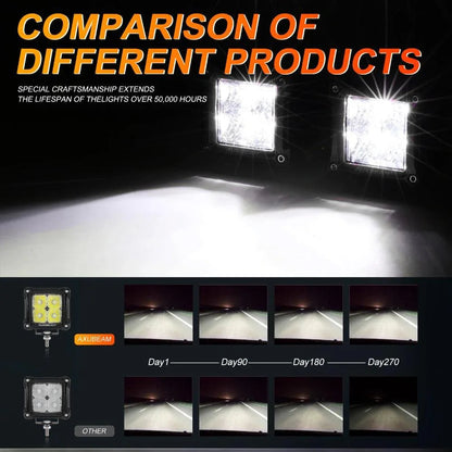 3″ 20 W Flood projecteurs LED compacts avec avant pare-chocs antibrouillard supports de montage pour Ford Bronco 2021 2022