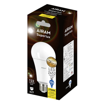 Ampoule LED Airam E27, 2 700 K – vue 7 – NOVADOMIO