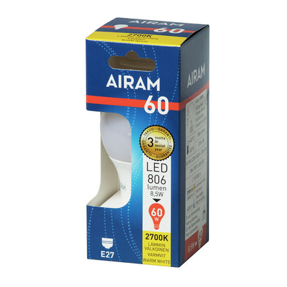 Ampoule LED Airam E27, 2 700 K – vue 4 – NOVADOMIO