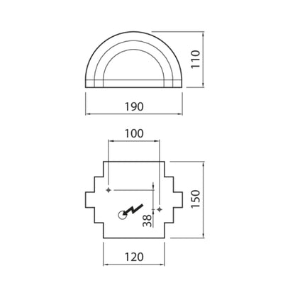 Applique murale Airam Sala 2S, GU10 – vue 4 – NOVADOMIO