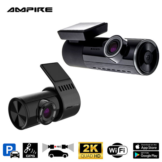 Double dashcam AMPIRE, caméra avant 2K et caméra arrière AHD, WiFi et GPS pour Mercedes