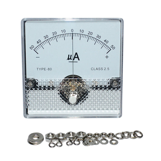 1 compteur de panneau SD-80 DC ± 50uA classe 2.5 80 x 80 mm. – vue principale
