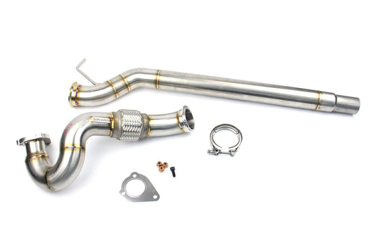 Darkside 2.5 downpipe inox décatalyseur MK4 plateforme 4Motion quattro – Darkside Developments
