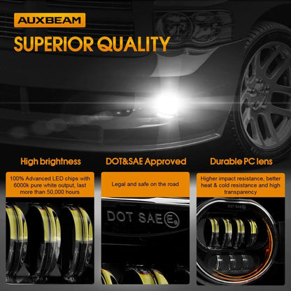 Lot de 2 63 W noir LED antibrouillard pour Dodge Durango Dodge Ram 1500/2500/3500 homologation DOT – vue 3 – NOVADOMIO