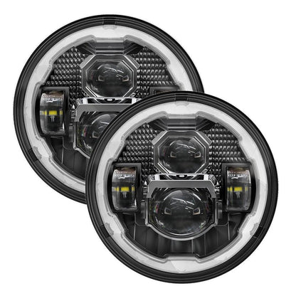7″ phares LED avec DRL&clignotant High feux de croisement pour Jeep Wrangler JK TJ LJ CJ – NOVADOMIO