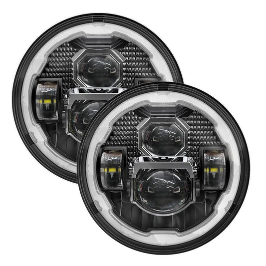 7 Inch LED Headlights avec DRL&clignotant High Low Beam pour Jeep Wrangler JK TJ LJ CJ