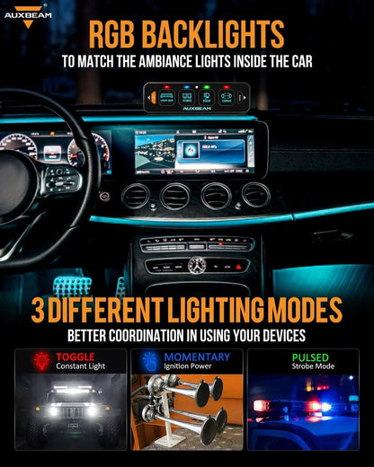AS-400 RGB Slim panneau de commande avec APP&télécommande, modes bascule / momentané / impulsion (sortie simple) – vue 3