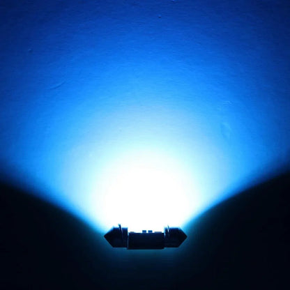 Lot de 2 bicolore à commutation 31 mm DE3175 DE3021 DE3022 1.22″ 1860CSP 6 500 K blanc froid& bleu glacier LED Festoon
