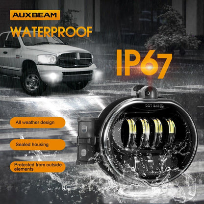 Lot de 2 63 W noir LED antibrouillard pour Dodge Durango Dodge Ram 1500/2500/3500 homologation DOT – vue 5 – NOVADOMIO