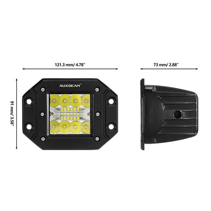 Lot de 2 3″ projecteurs LED compacts faisceau longue portée avec 2-Lead faisceau électrique pour camion Jeep SUV tout-terrain