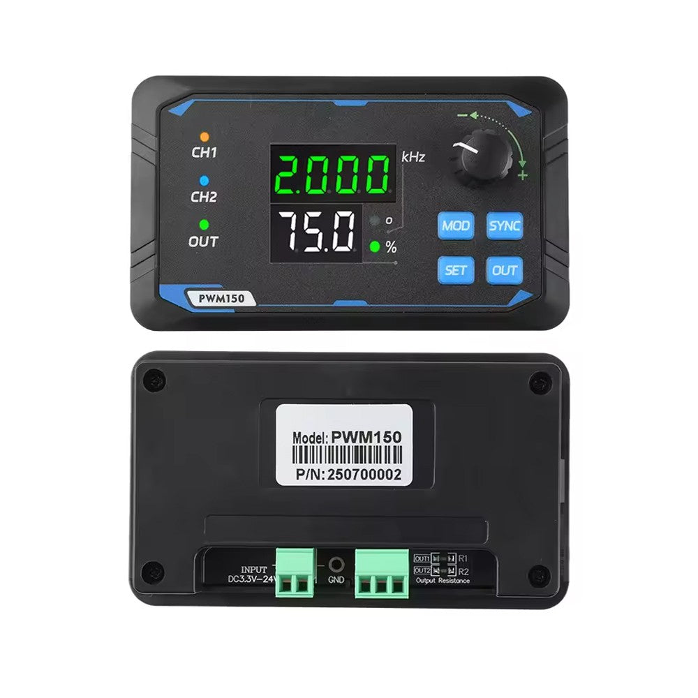 Générateur de signal PWM150 à double canal, générateur d'onde carrée d'impulsion PWM réglable de 1 Hz à 150 kHz,…