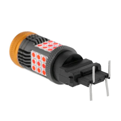 T25 3157 3156 Ampoules LED pour feux stop et arrière 56 W 600% haute luminosité sans erreur CAN-bus rouge stroboscopique