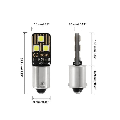 10 pièces lumière blanche BA9S BA9 1895 1891 53 57 ampoules LED pour automobile intérieur plafonnier lecture plaque