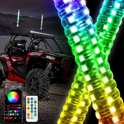 New LED RGB fouets LED avec clignotant & feu stop, Bluetooth APP/ télécommande – vue 19 – NOVADOMIO