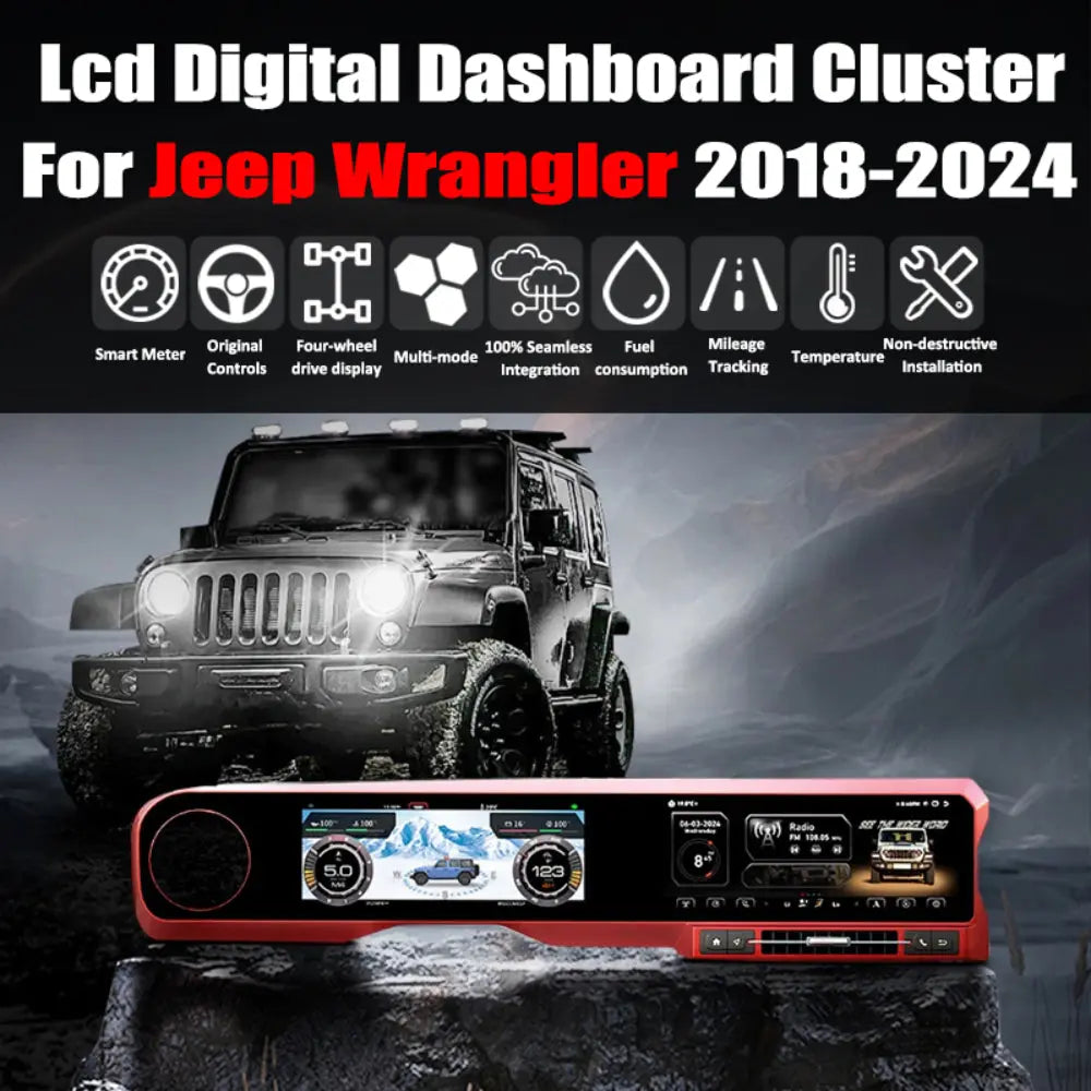 Virtual Cockpit Jeep Wrangler – double écran 2018-2024 – NOVADOMIO