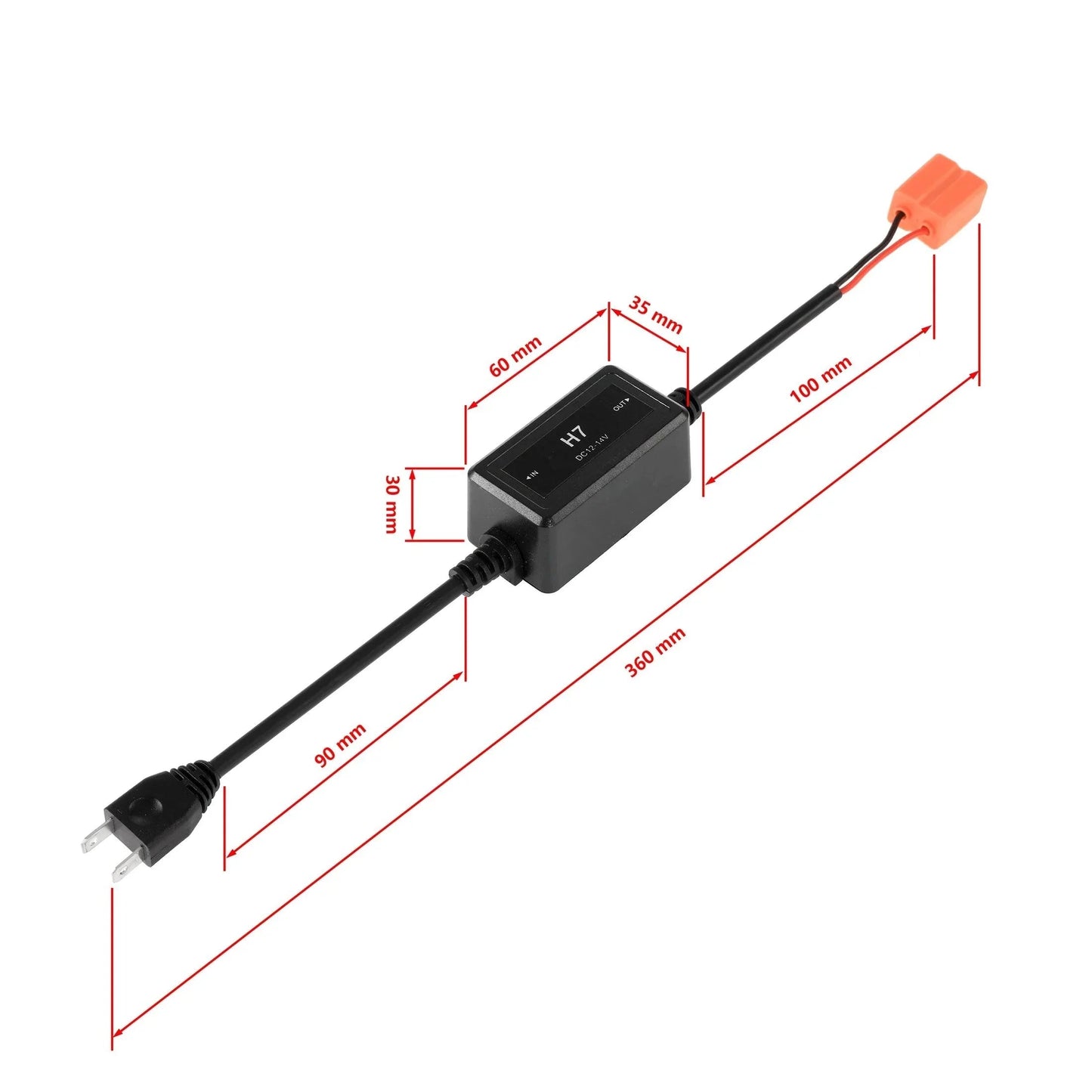 H7 C10-MODEL Enhanced Ampoules de phare LED Canbus Decoder Anti-Flicker Hyper Flash No Warning Harness Resistor Conversion K…