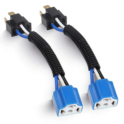 H4 LED phare SOCKET FEMALE ADAPTER faisceau électrique CONNECTOR pour phare/antibrouillard lot de 2 – NOVADOMIO