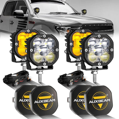XP-ULTRA série 3″ 80 W faisceau combiné projecteurs LED compacts orange&blanc tout-terrain feux – vue 10 – NOVADOMIO