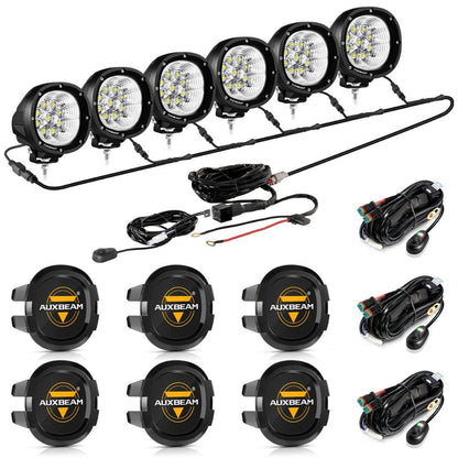 P4 série | 4″ 90 W 9 000 lm rond LED feux longue portée Flood blanc projecteurs LED compacts – vue 19 – NOVADOMIO
