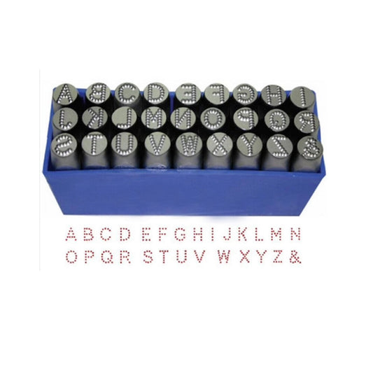 Timbre à points en acier de 6 mm à 10 mm, poinçon en métal anglais, Alphabet, bois, cuir, Etc. – vue 2