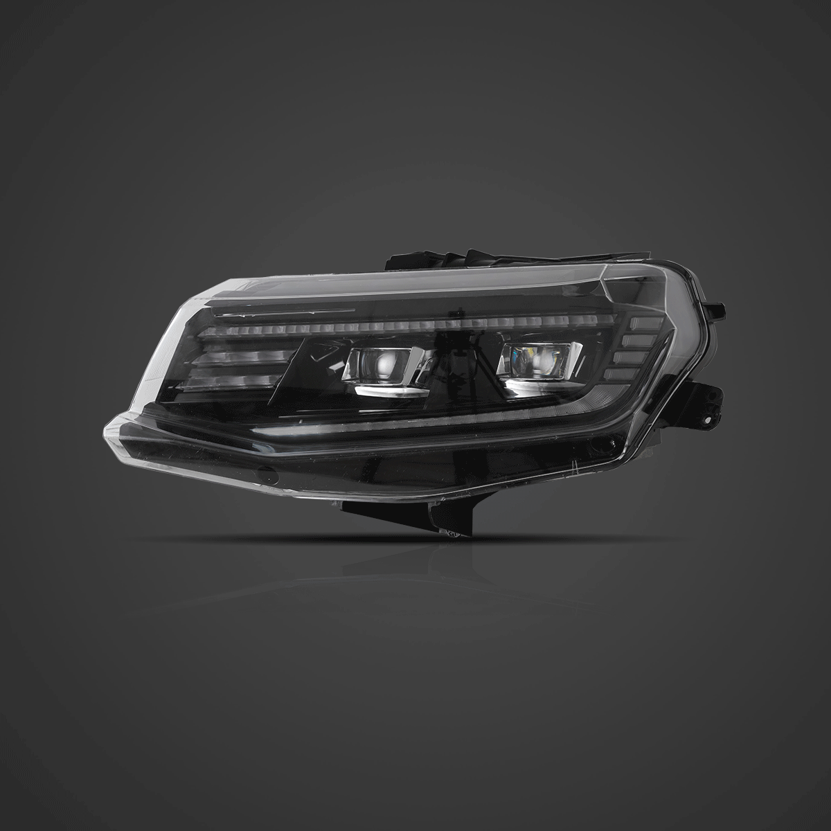 LED bloc optique avant Dual Beam Projector noir Welcome/Breath & Back and Forth Function pour 2016-2018 Chevrolet Camaro & 2…
