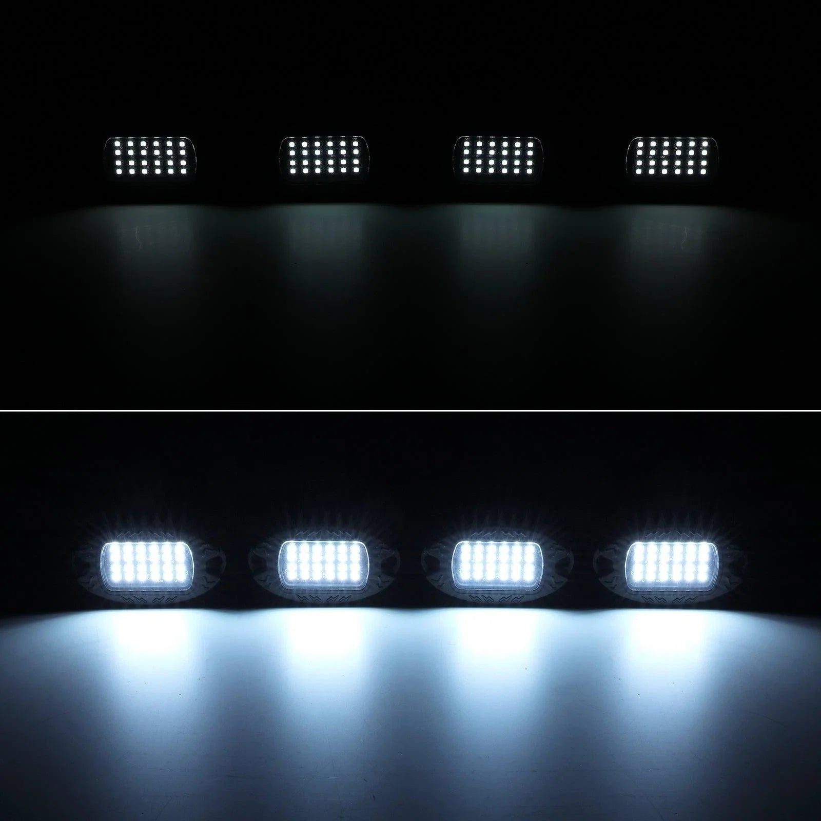 RGBW LED Rock Lights Kit avec Bluetooth APP & Télécommande sans fil, Multicolor Neon Underglow Lights avec Brake Light funct…