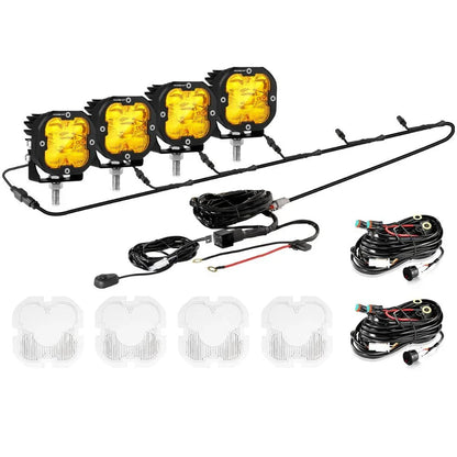 XP-ULTRA série 3″ 80 W faisceau combiné projecteurs LED compacts orange&blanc tout-terrain feux – vue 14 – NOVADOMIO