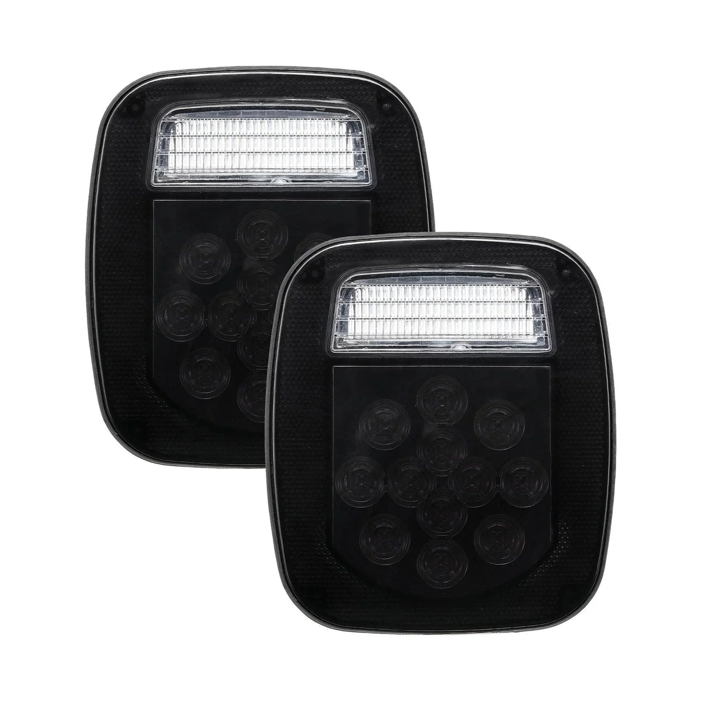 (2pcs/set) Universal Tail Lights 39LEDs Smoked noir pour Wrangler YJ TJ CJ Truck Trailer Van Boat