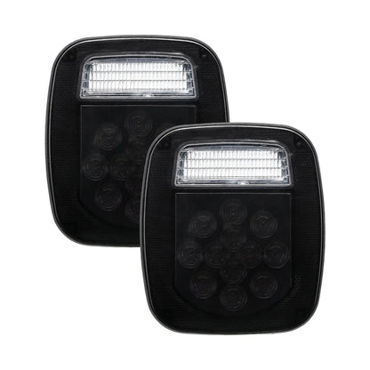 Lot de 2 universel feux arrière 39LEDs Smoked noir pour Wrangler YJ TJ CJ camion Trailer Van bateau – NOVADOMIO