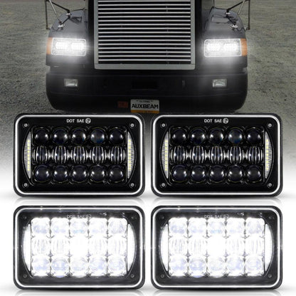 4×6 phares LED Rectangular phares Hi/Lo optique scellée avec DRL homologation DOT de remplacement H4651 H4652 H4656 H4666