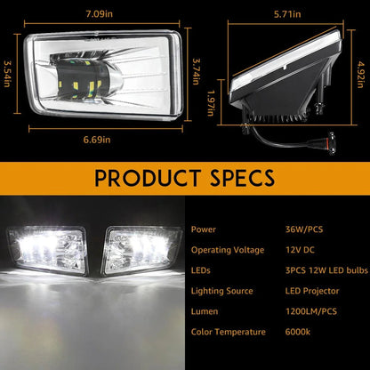 Lot de 2 36 W chromé LED antibrouillards 5202 pour Chevrolet (Chevrolet) – vue 5 – NOVADOMIO