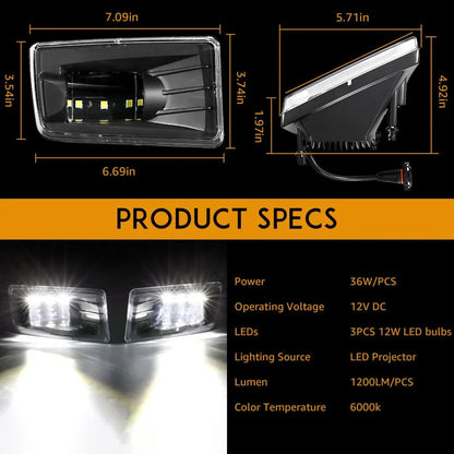 Lot de 2 36 W noir LED antibrouillards 5202 pour Chevrolet (Chevrolet) – vue 5 – NOVADOMIO