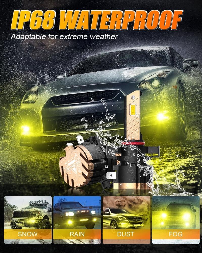 5202 5202 5201 PS24W H16EU LED Fog Light/DRL Bulbs 44W 8000LM 3000K Golden Yellow Z3 série – 2 ampoules – vue 4