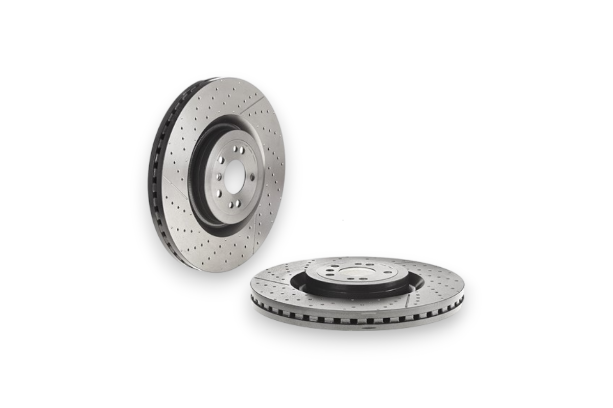 Paire of remplacement brembo 390 mm drilled et grooved discs pour rs akebono brake renforcé – Darkside Developments