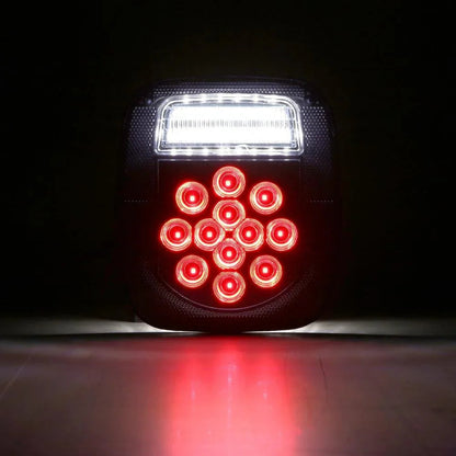 Lot de 2 universel feux arrière 39LEDs Smoked noir pour Wrangler YJ TJ CJ camion Trailer Van bateau – vue 3 – NOVADOMIO