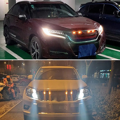 Lot de 4 LED avant feux de calandre de capot style Raptor orange éclairage pour pick-up tout-terrain SUV (orange Shell/
