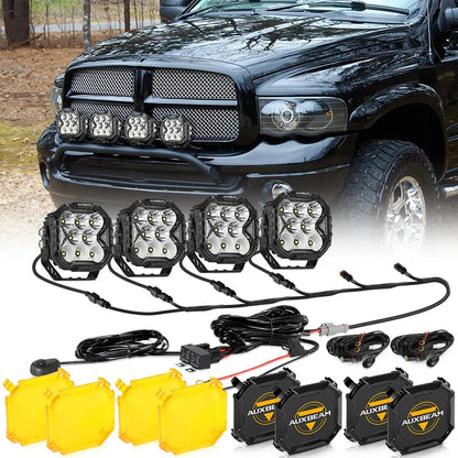CUBE-Z série 4″ Projecteurs LED compacts tout-terrain avec blanc DRL & feux clignotants orange – vue 29 – NOVADOMIO
