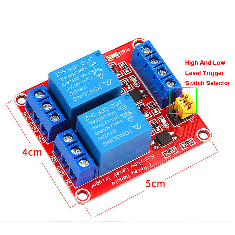 Relais 1 / 2 / 4 / 6 / 8 5 V / 12 V / 24 V avec support d'isolation optocoupleur niveau haut et bas – vue 3